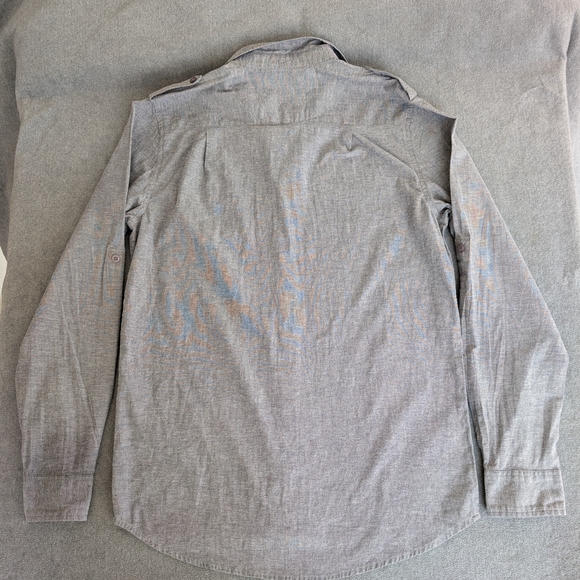 Fried Denim NYC Men’s Slim Fit Grey Button Down Shirt - Medium - Picture 3 of 5